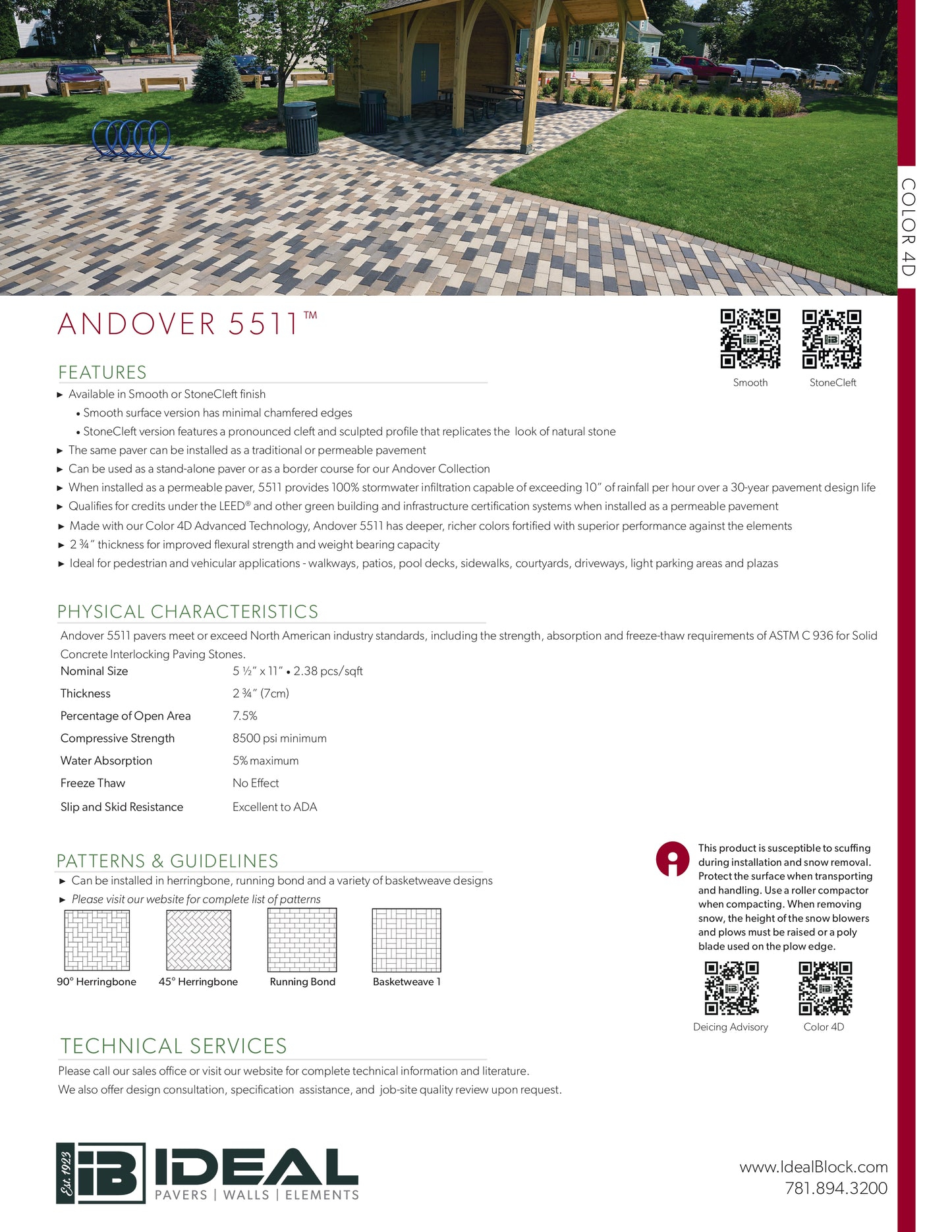 Andover 5511™ StoneCleft Permeable Pavers