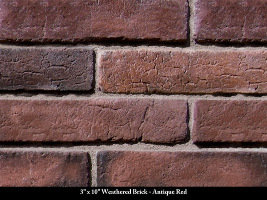 Antique Red Weathered Thin Brick Veneer