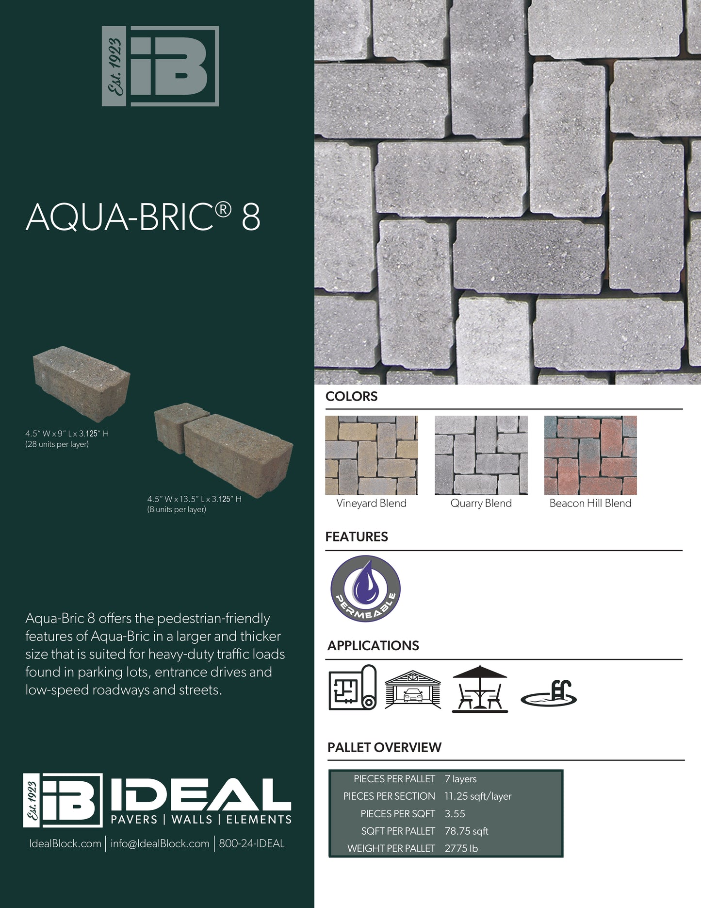 Aqua-Bric® 8 Pavers