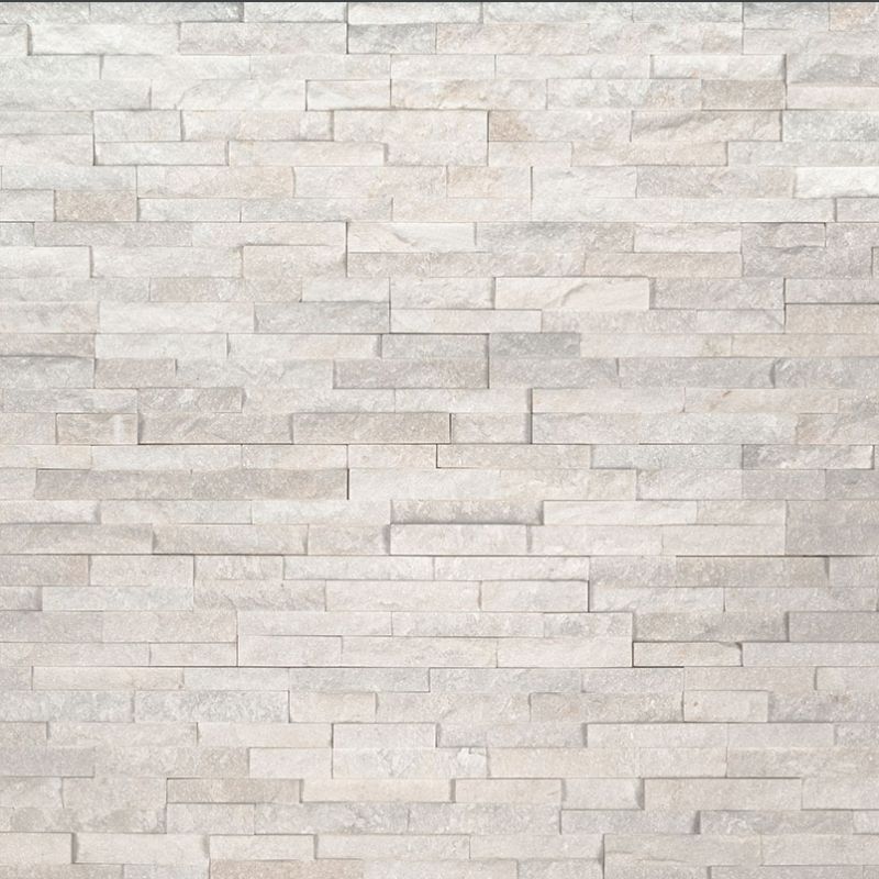 Arctic White Mini Stacked Stone Veneer