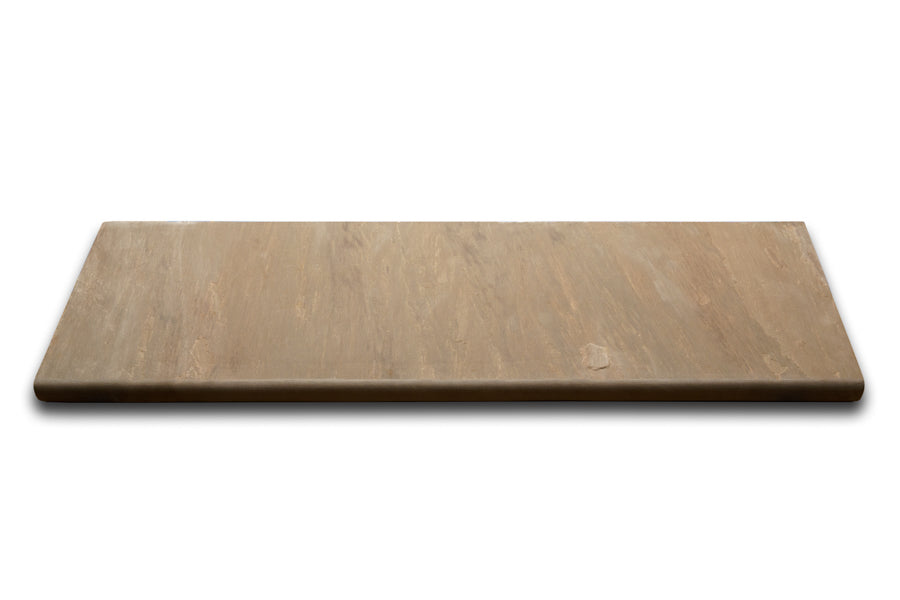 Borde de arenisca hendida natural de color marrón otoñal