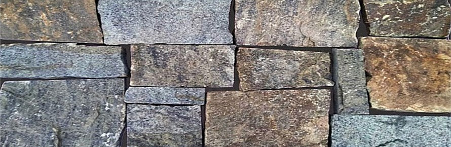 Revestimento de pedra quadrado e retangular 