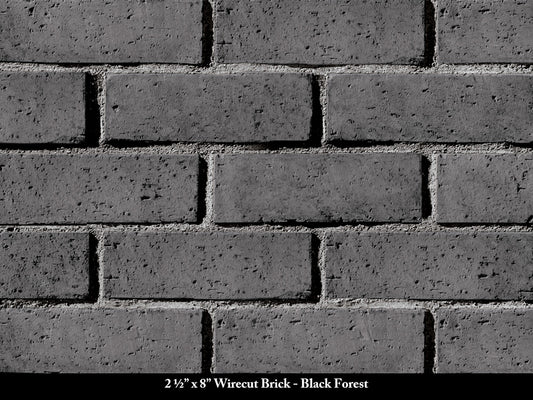 Black Forest Wirecut Thin Brick Veneer