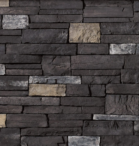 Black Rundle Country Ledgestone Stone Veneer