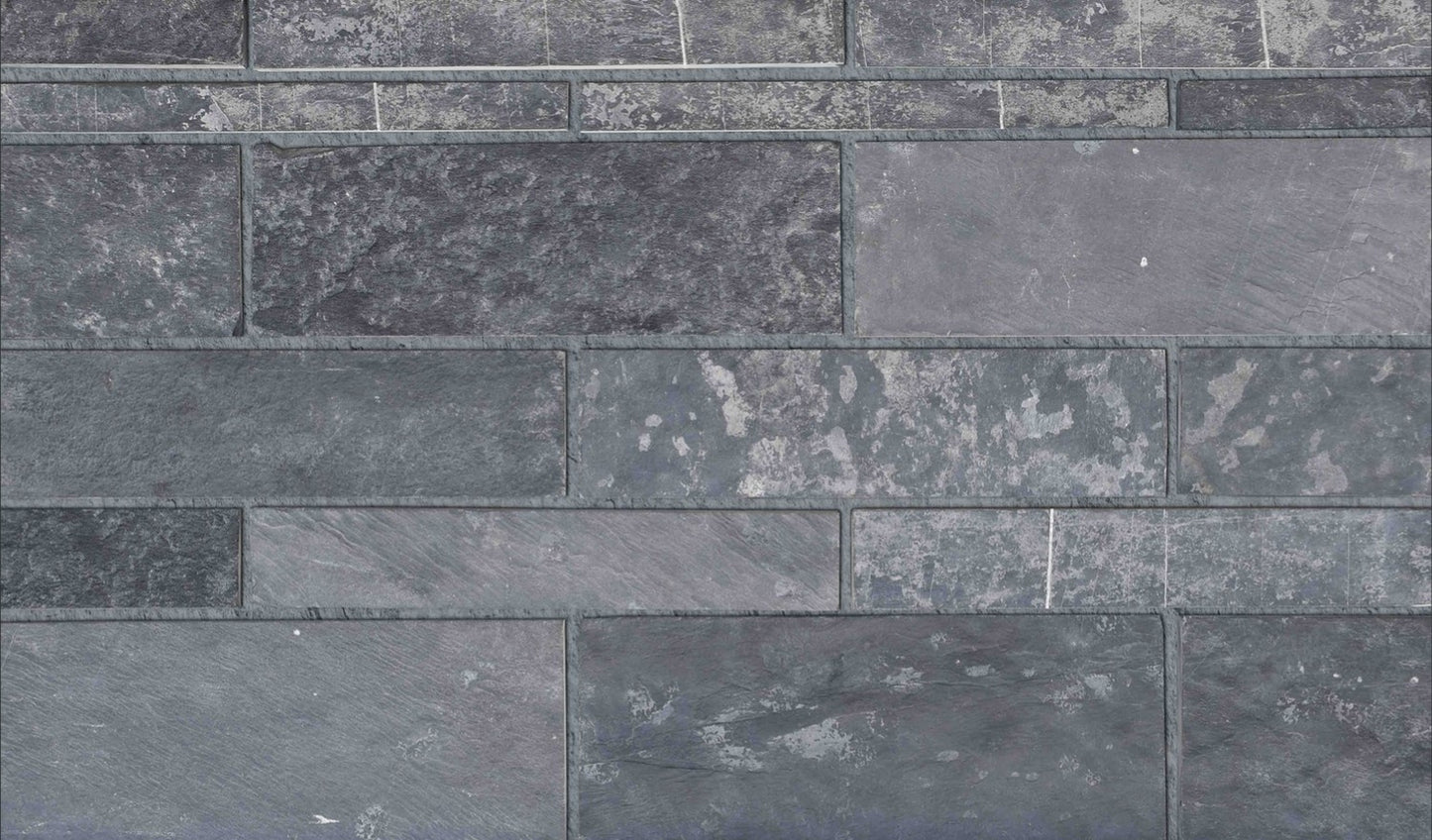 Folheado de pedra fina Metropolitan Black Rundle Split Face 