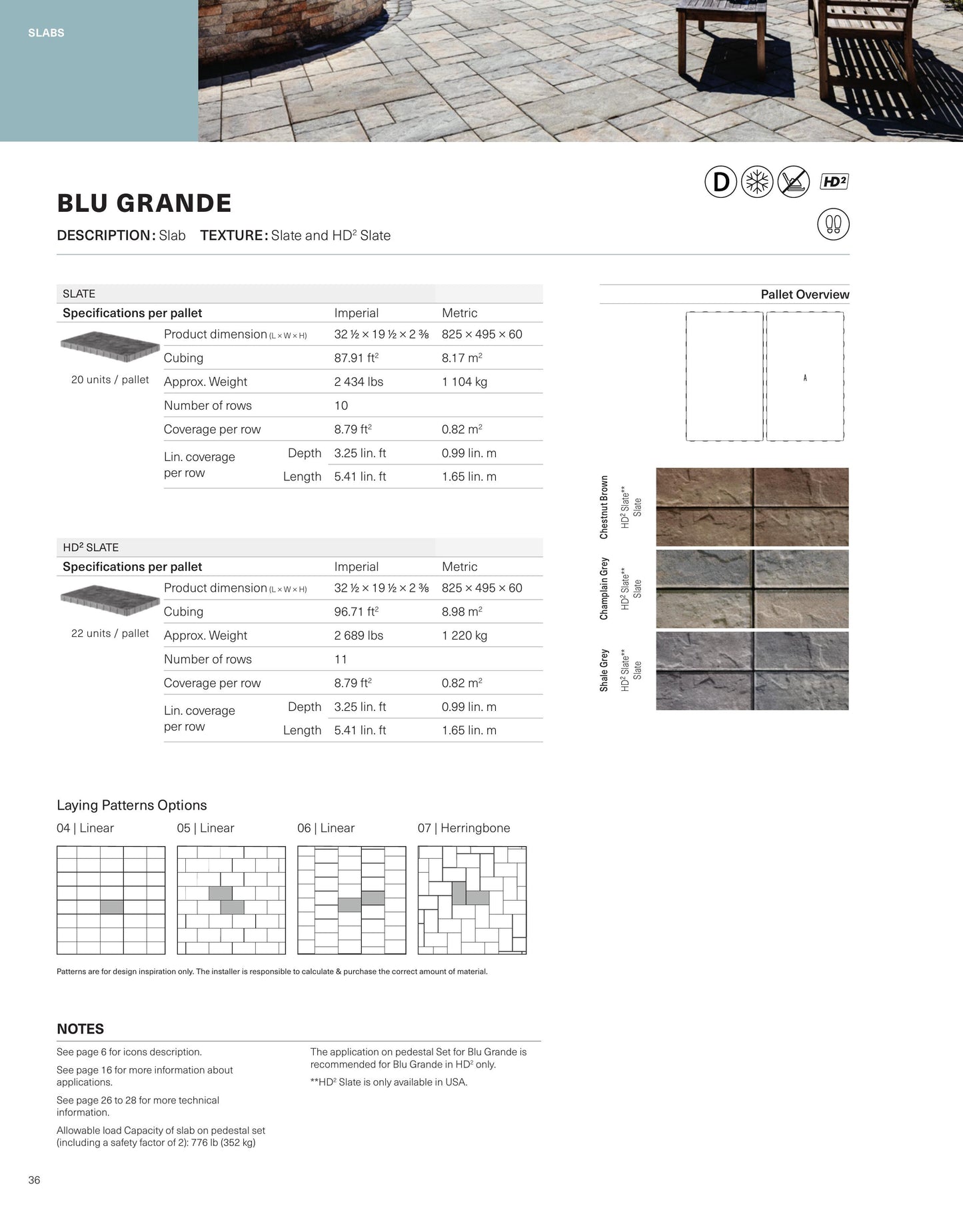 Blu 60 Slate Pavers