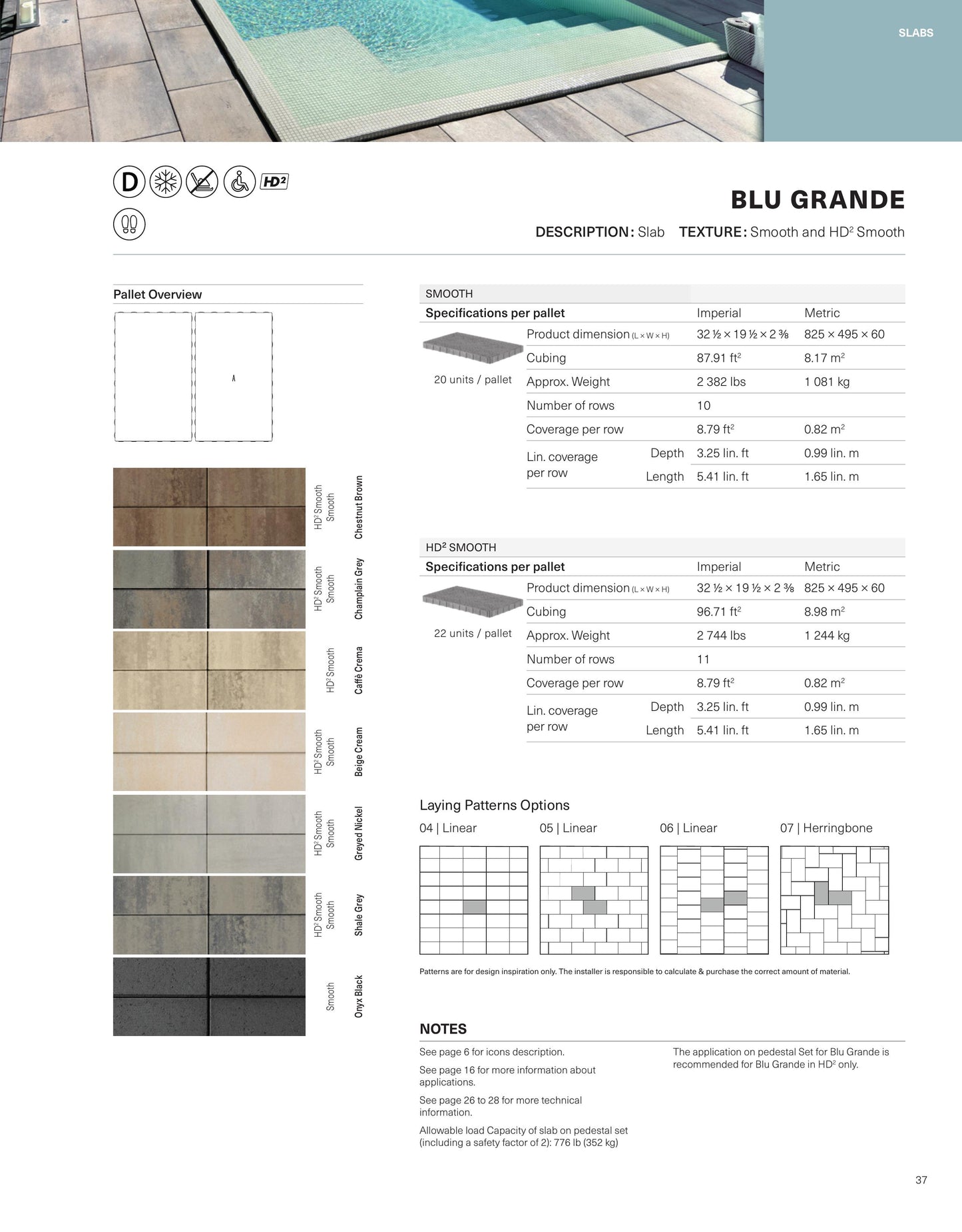 Pavimentos lisos Blu 60