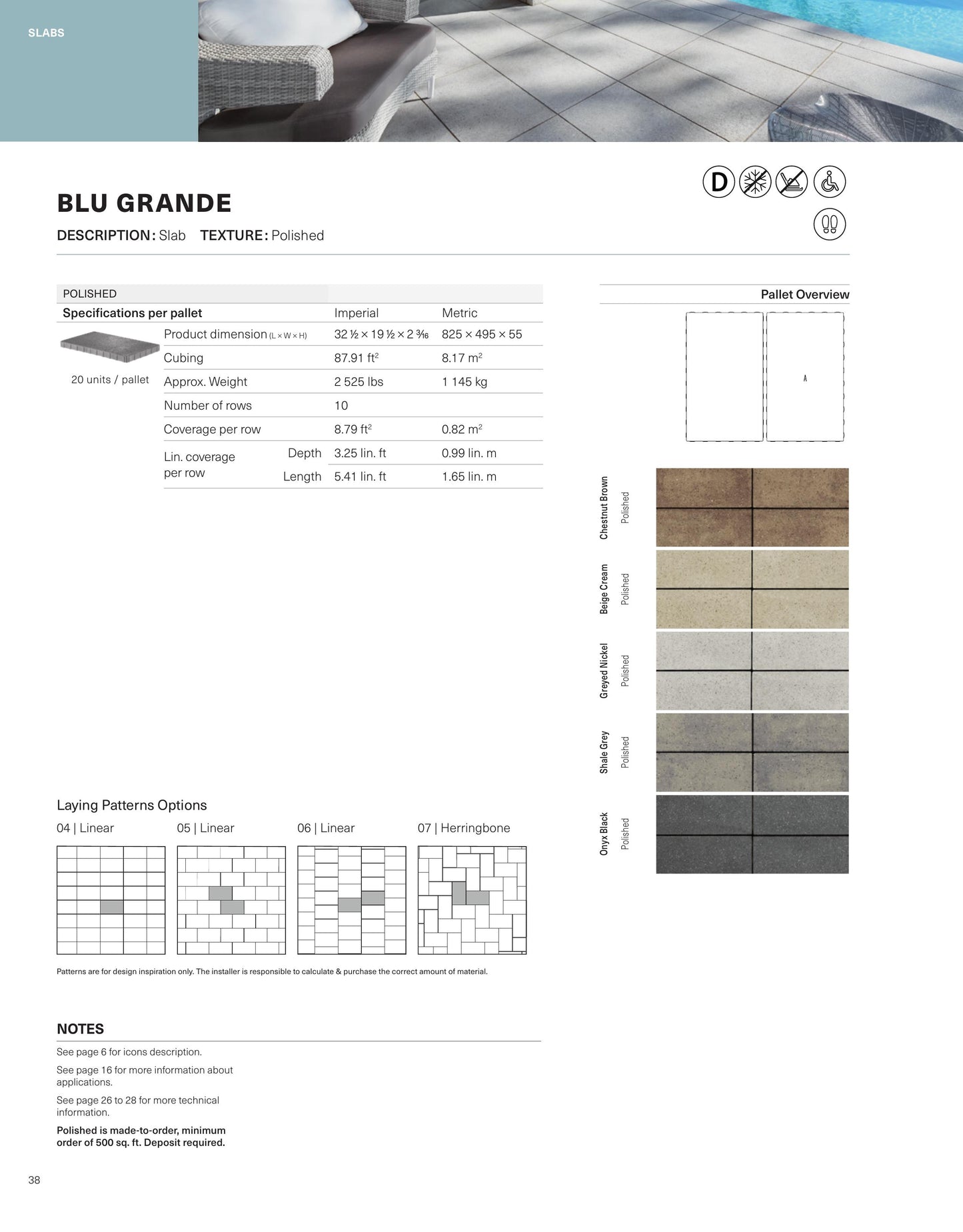 Blu 60 Polished Pavers