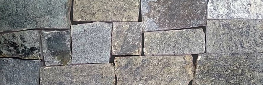 Revestimento de pedra quadrado e retangular 