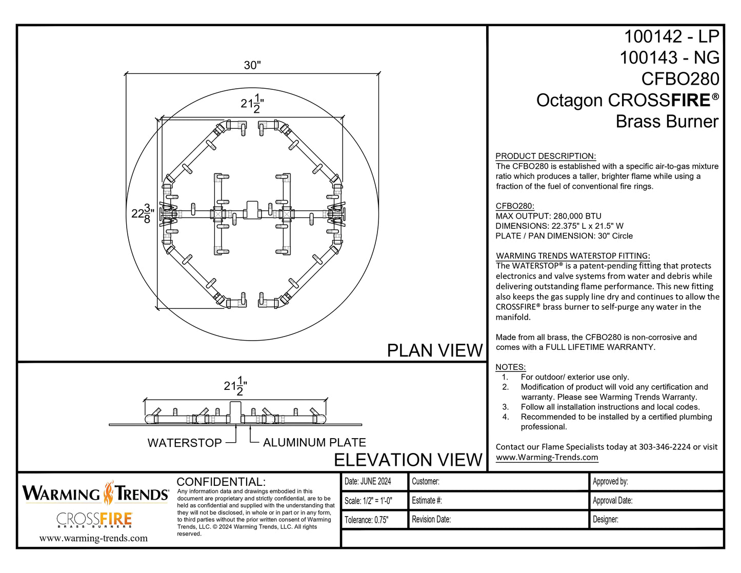 Octagonal CFBO280