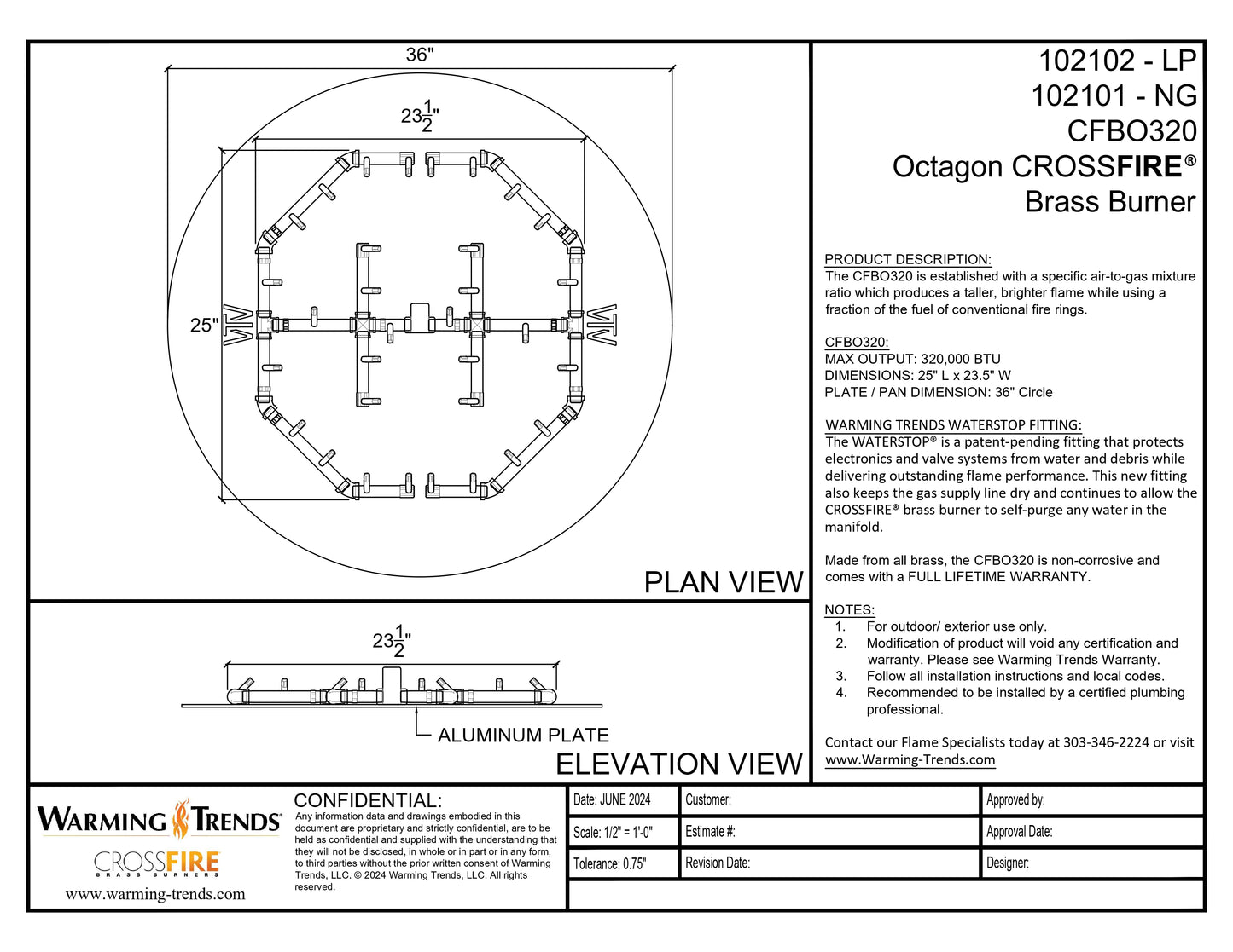 Octagonal CFBO320