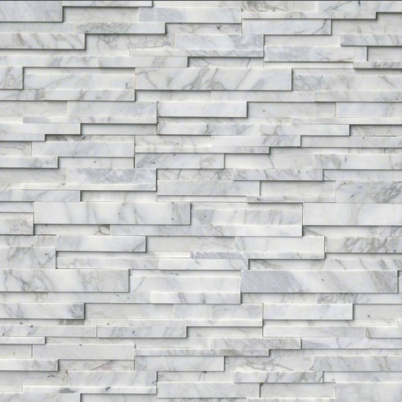 Revestimiento de piedra apilada 3D Calacatta Cressa