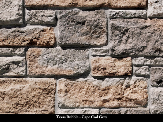 Cape Cod Grey Texas Rubble Stone Veneer
