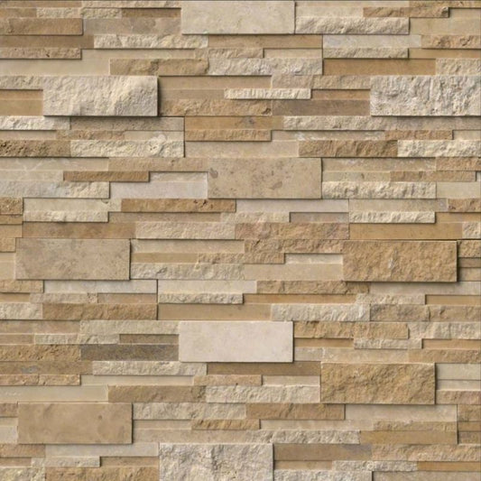 Casa Blend 3D Multi Finish Stacked Stone Veneer