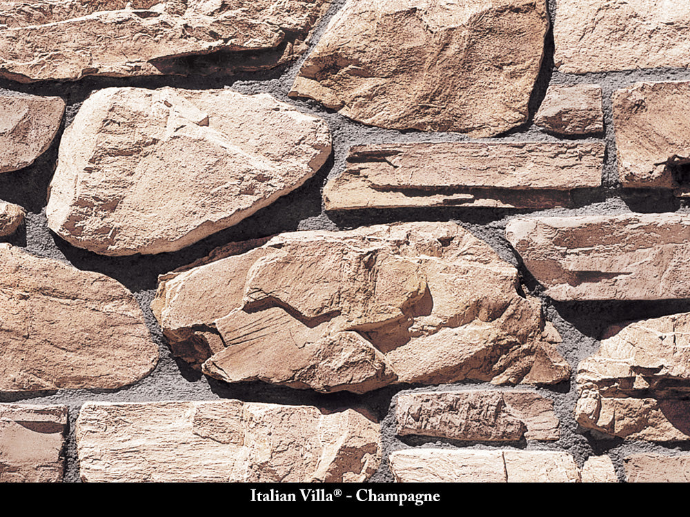 Champagne Italian Villa Stone Veneer