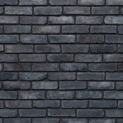 Revestimiento de ladrillo recuperado de color carbón