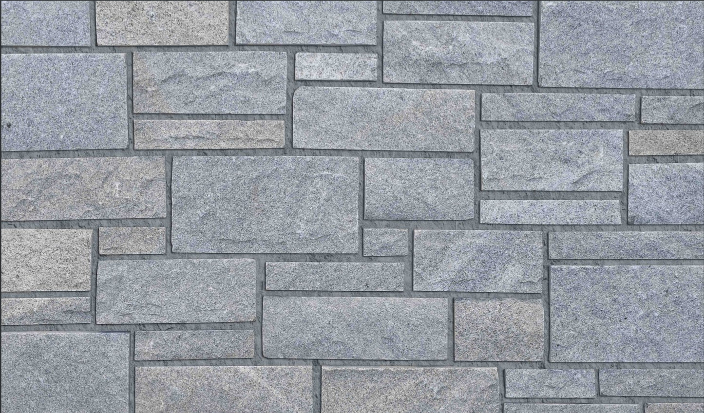 Chapa de piedra fina de sillar de 3 hileras Chinook 