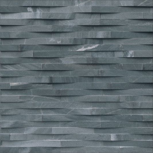 Cosmic Black 3D Wave Stacked Stone Veneer