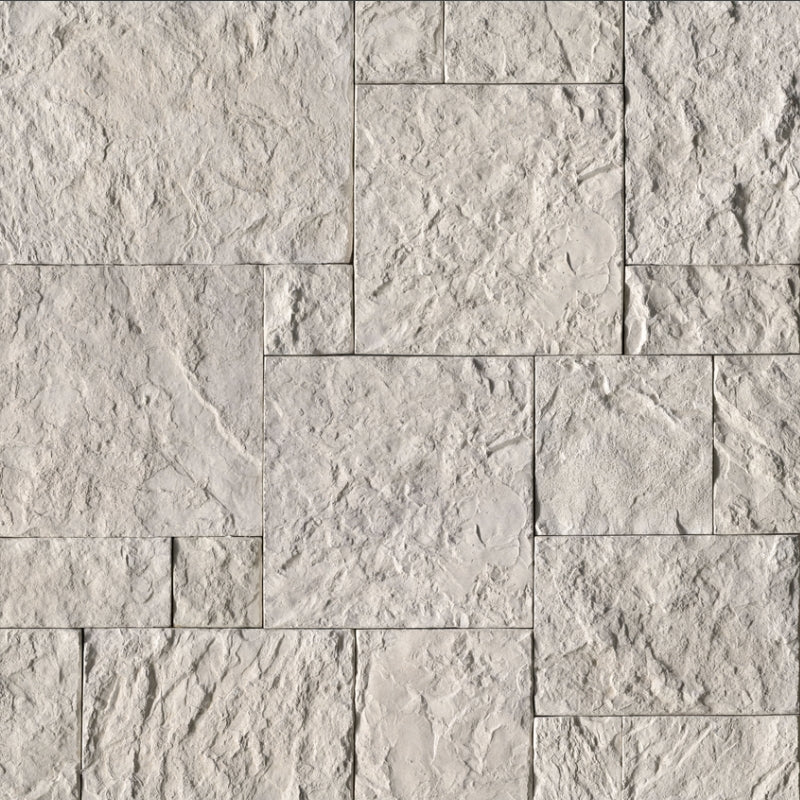 Folheado de pedra empilhada branca de Cottonwood