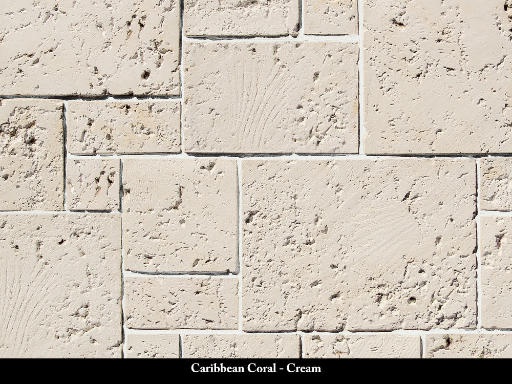 Cream Caribbean Coral Stone Veneer