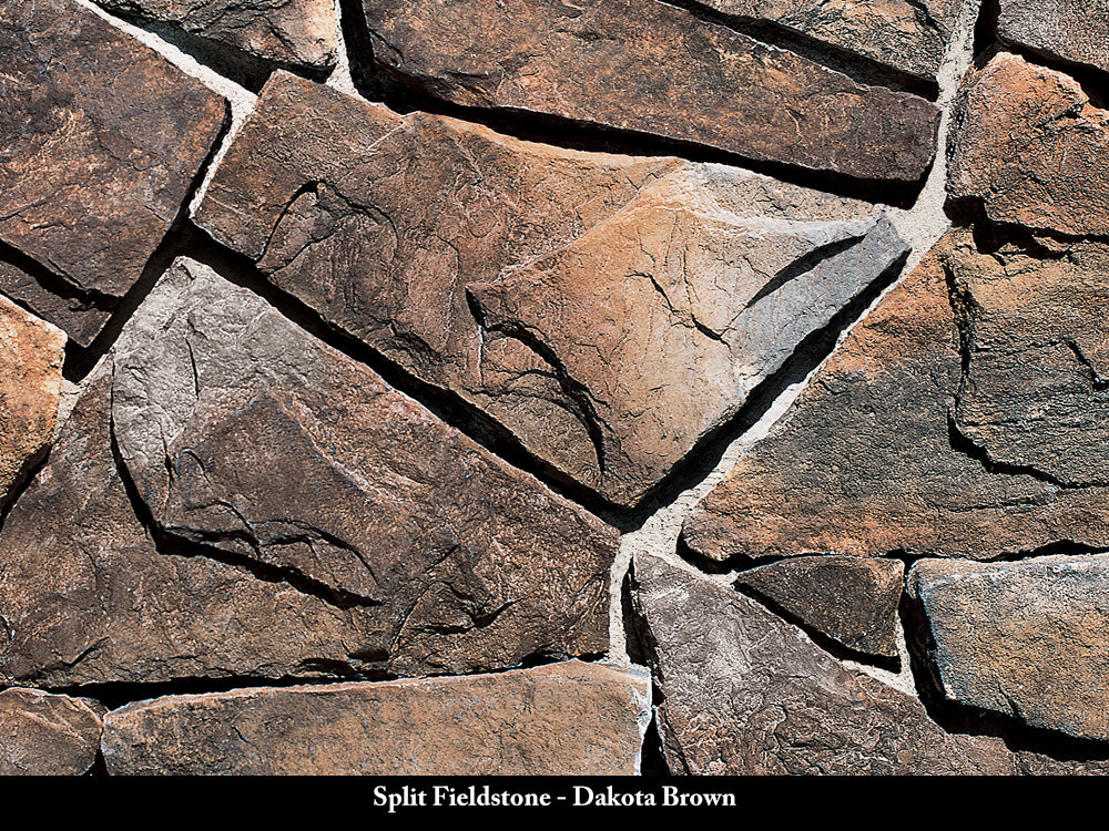 Dakota Brown Split Fieldstone Stone Veneer