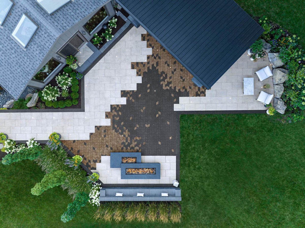 Pavimentos lisos con forma de diamante