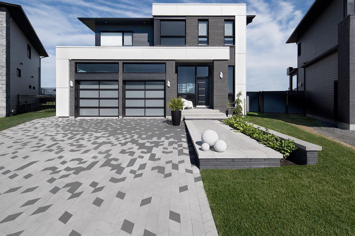 Pavimentos lisos con forma de diamante