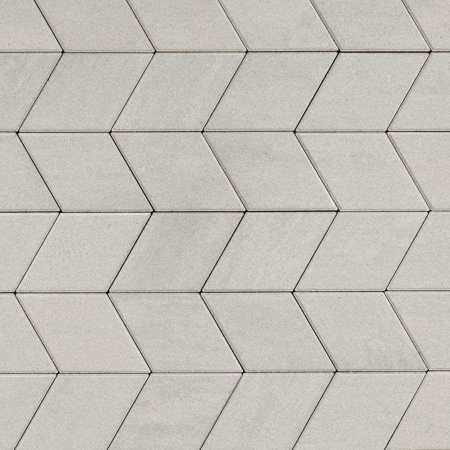 Pavimentos lisos con forma de diamante