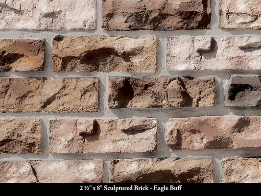 Eagle Buff Sculptured Thin Brick Veneer