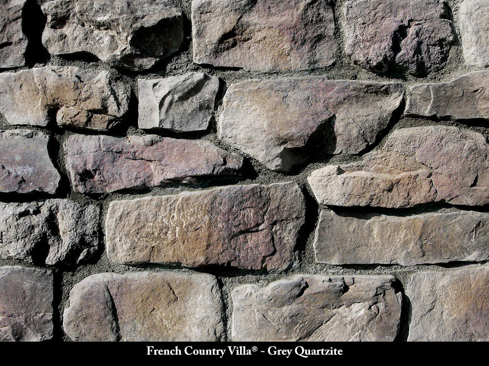 Grey Quartzite French Country Villa Stone Veneer