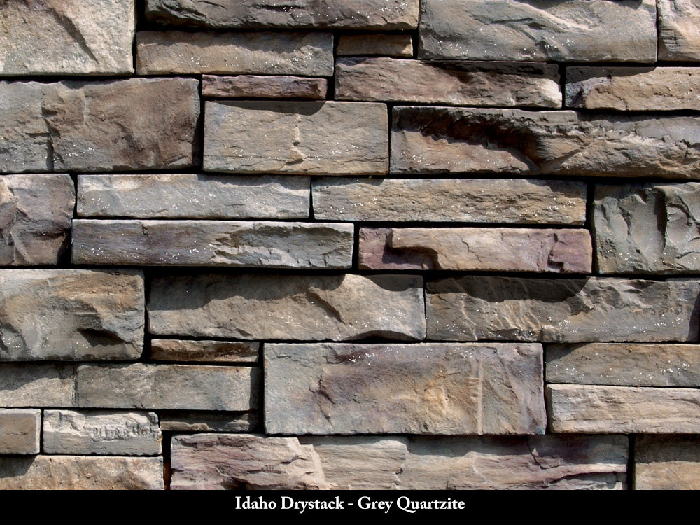 Grey Quartzite Idaho Drystack Stone Veneer