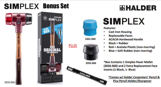 Halder Simplex 60 Bonus Set W/Stand Up Black And Red Face Inserts