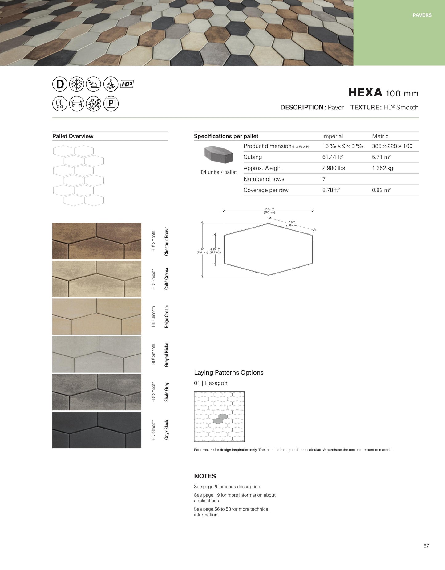 Hexa 100 Pavers