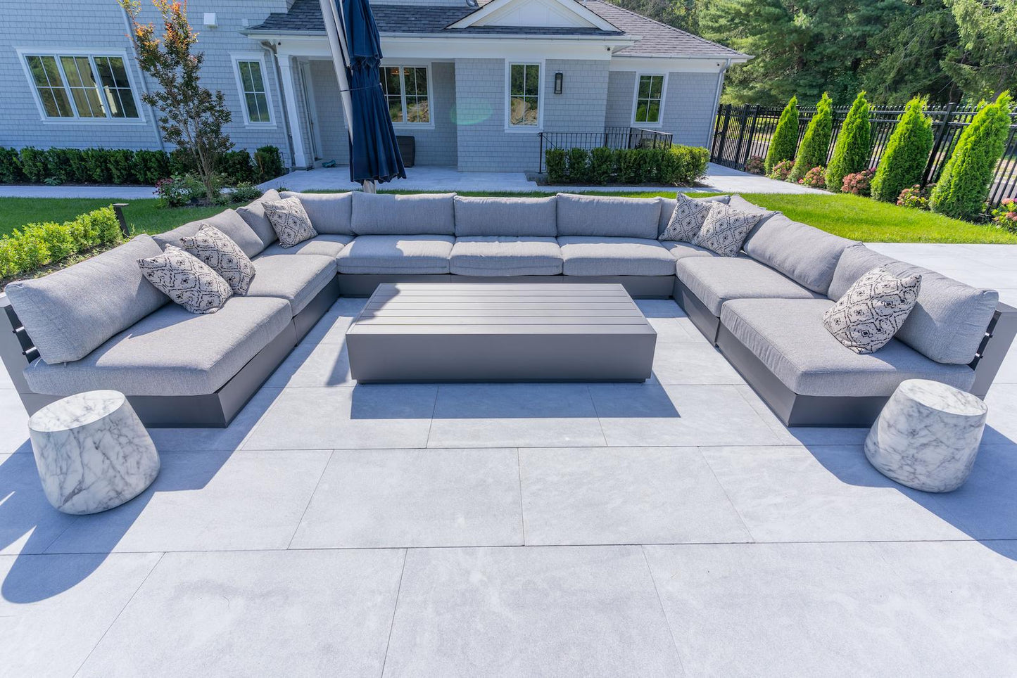 Luxe Blue 24×36 Marble Pavers Sandblasted