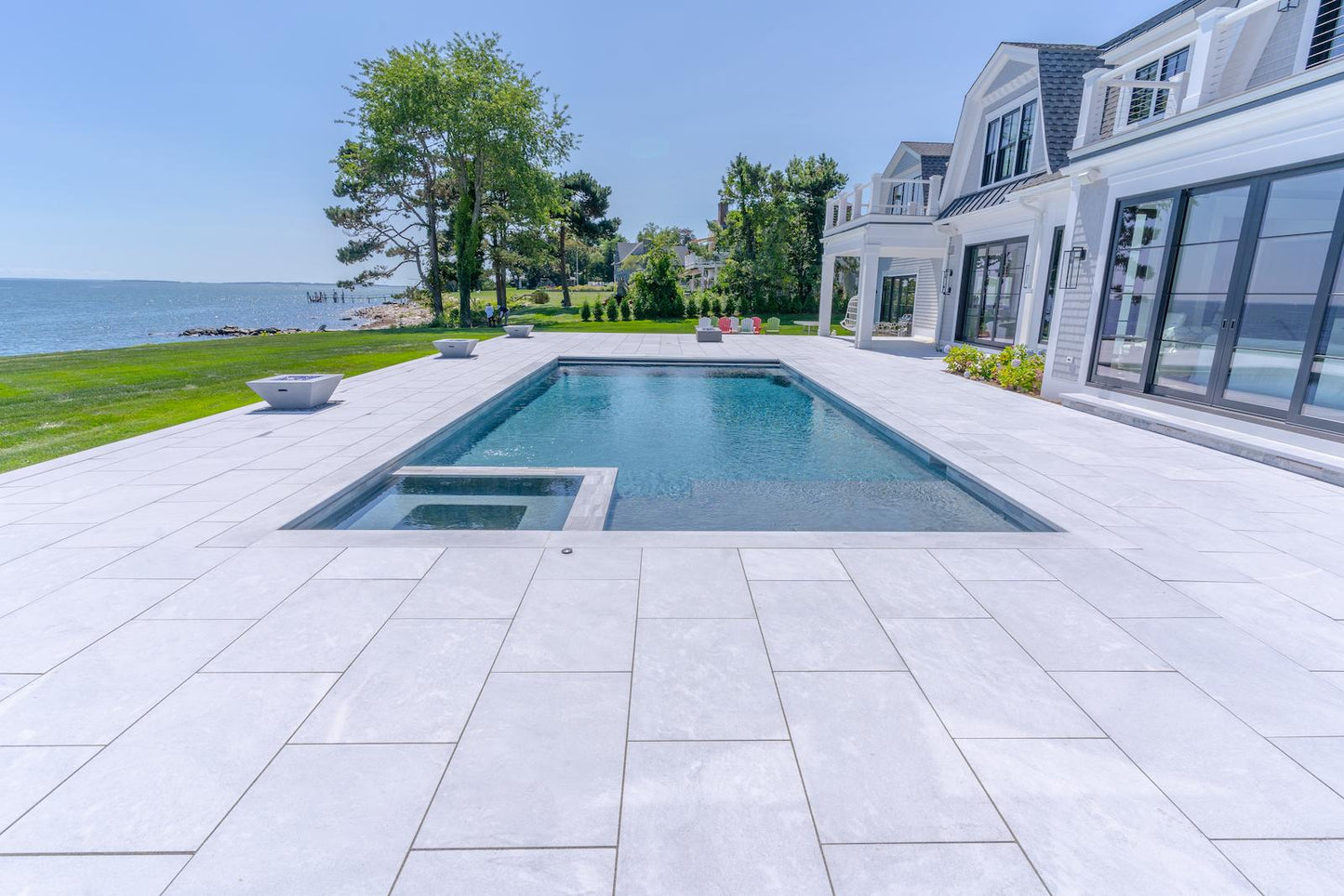 Luxe Blue 24×36 Marble Pavers Sandblasted