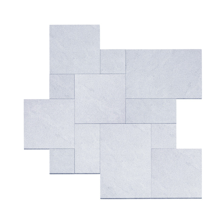 Luxe Blue Marble Pavers Sandblasted