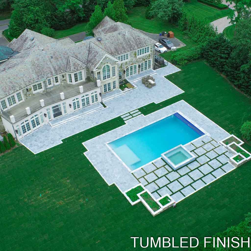 Pavimentos de mármol azul de lujo envejecidos 