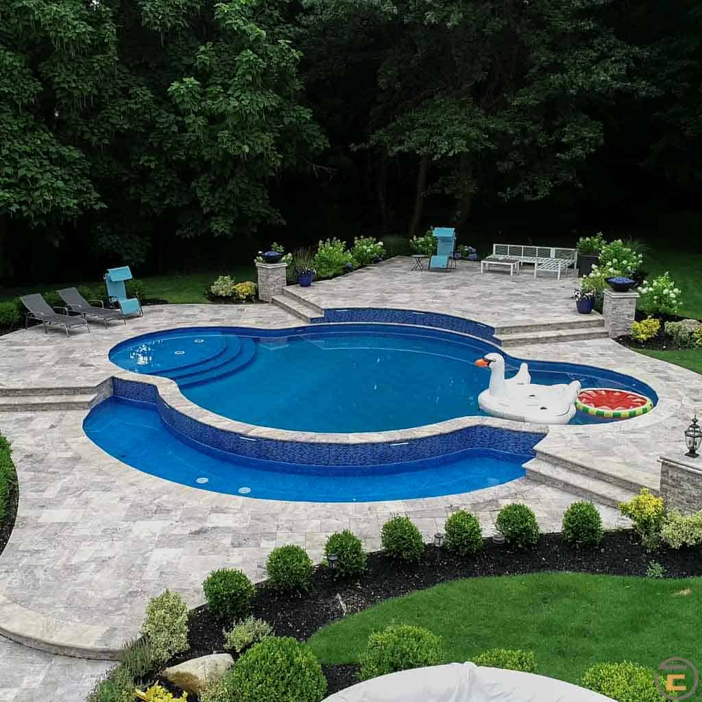 Pavimento para entrada de vehículos de mármol azul de lujo 