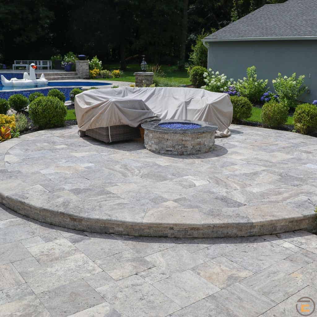 Pavimento para entrada de vehículos de mármol azul de lujo 