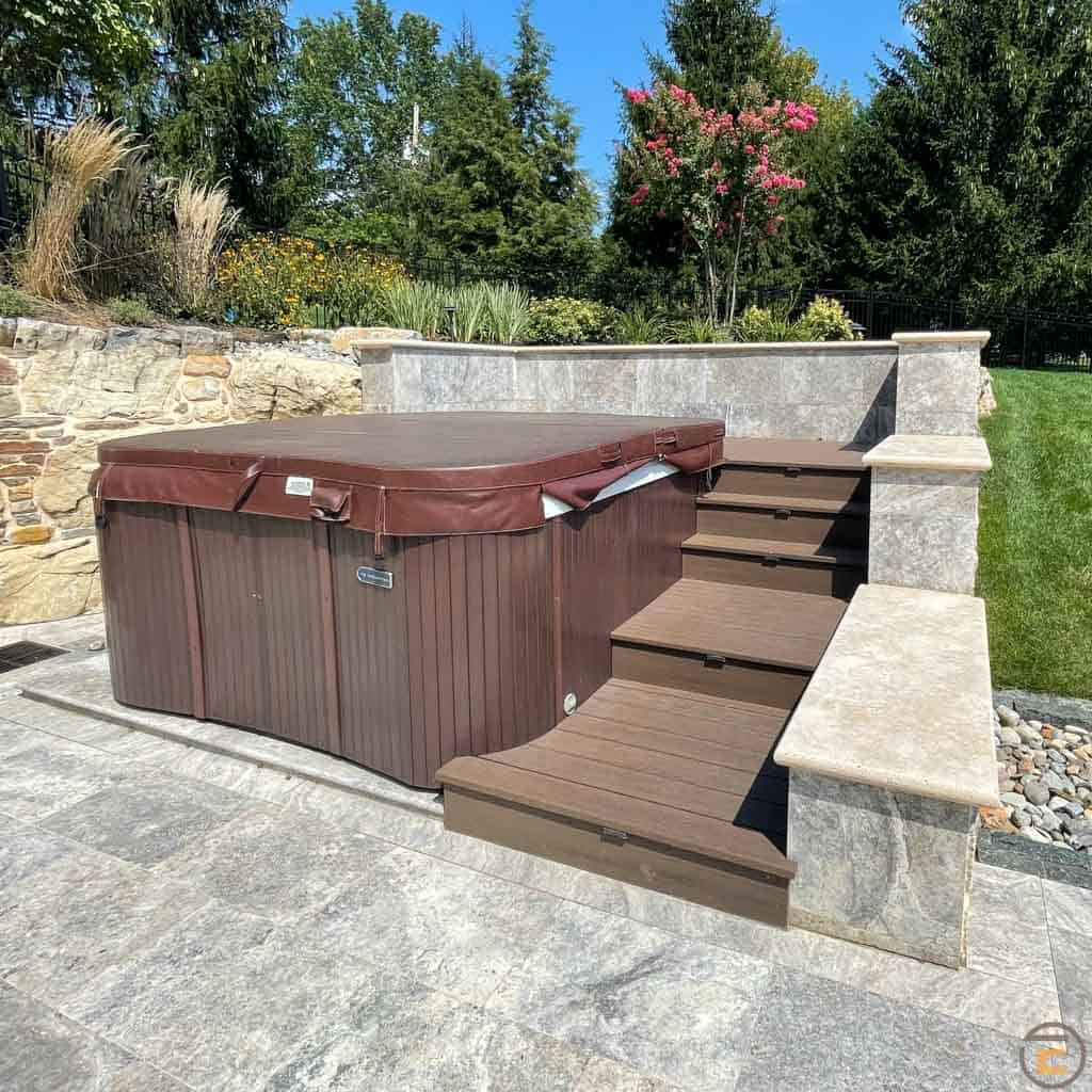 Pavimento para entrada de vehículos de mármol azul de lujo 