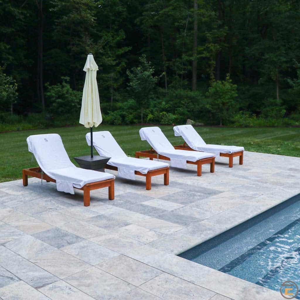 Pavimento para entrada de vehículos de mármol azul de lujo 