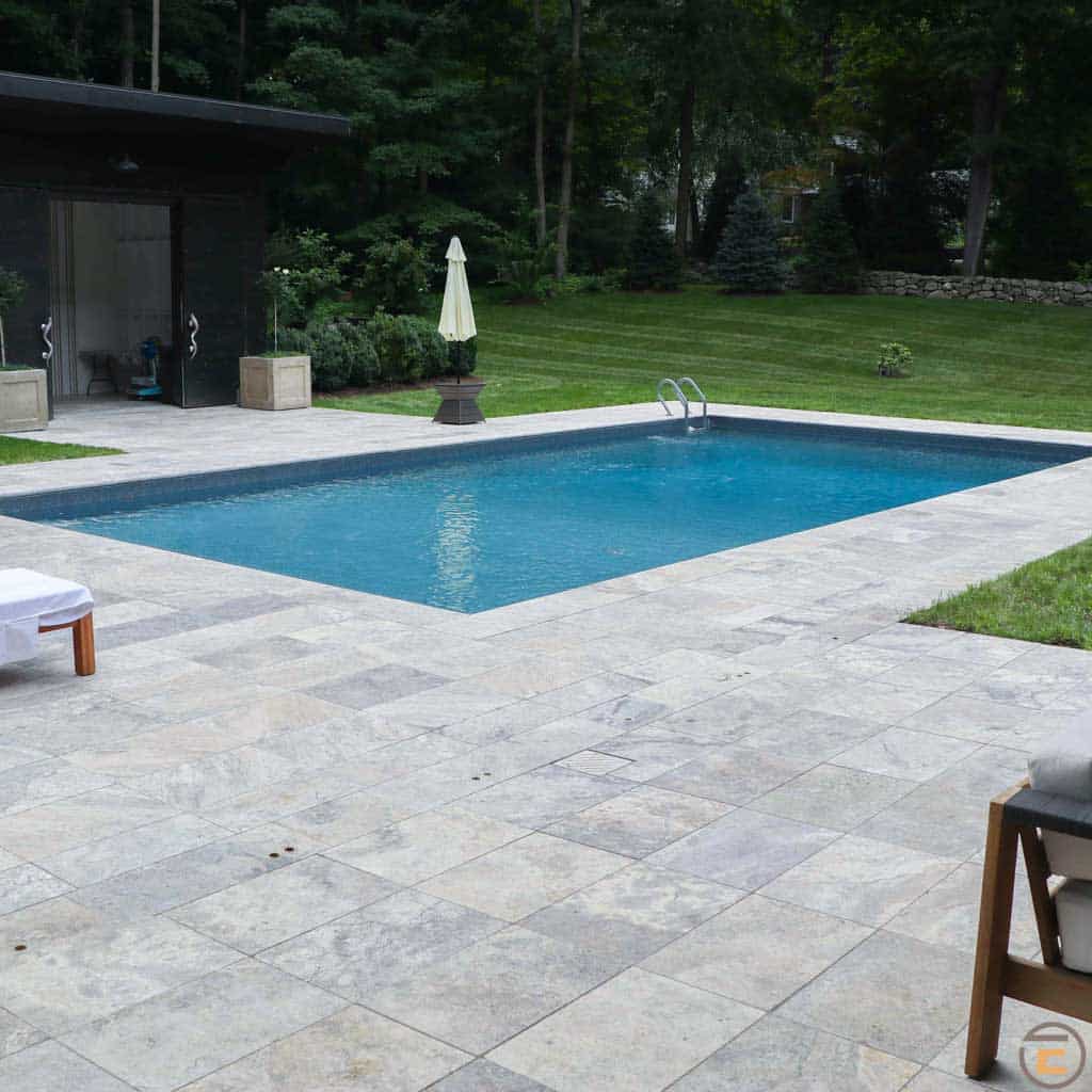 Pavimento para entrada de vehículos de mármol azul de lujo 