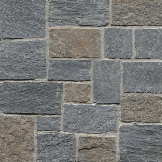 Revestimiento de piedra apilada de cuadrados y rectángulos de Metuchen Hills