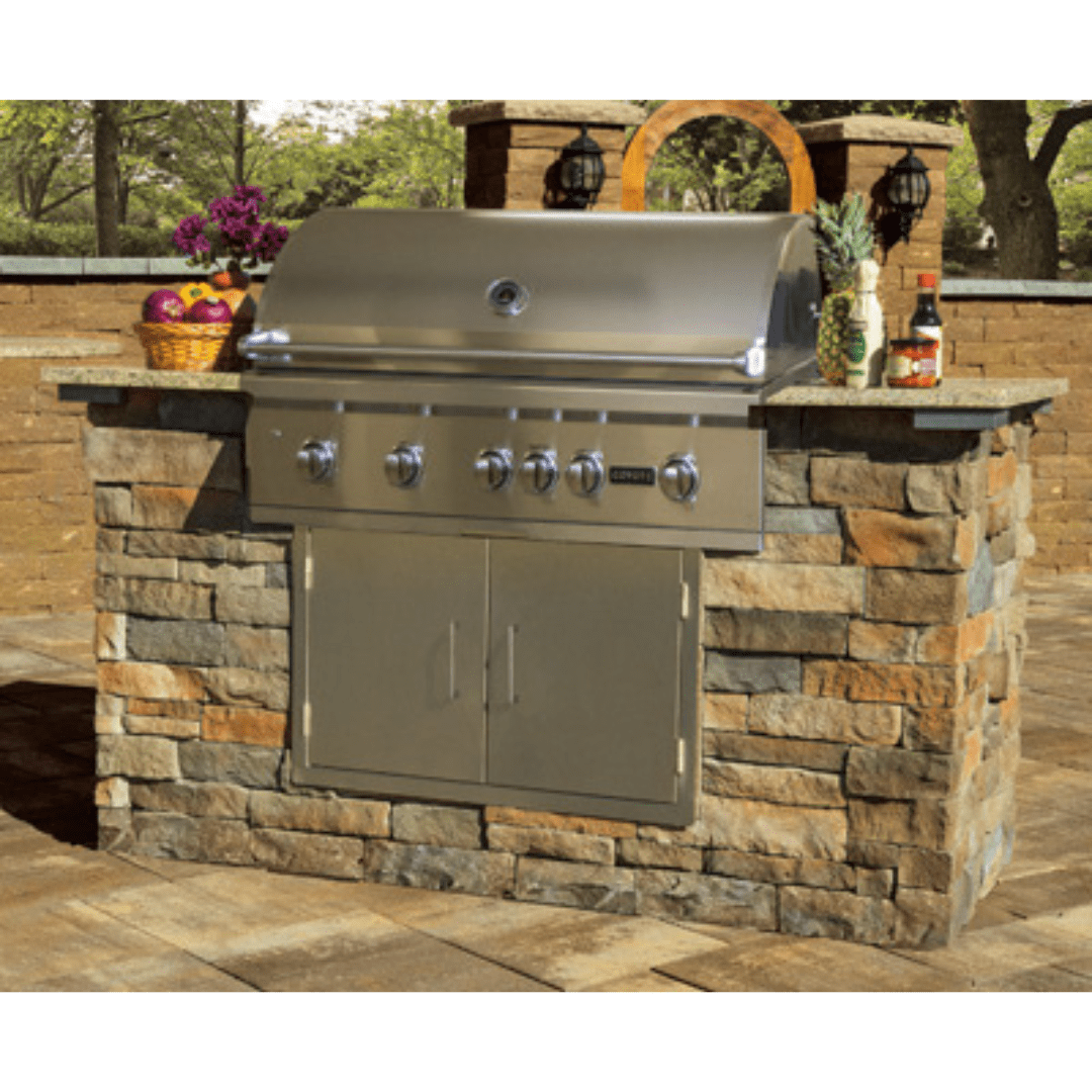 New Fully Assembled Stone Veneer Grill Island