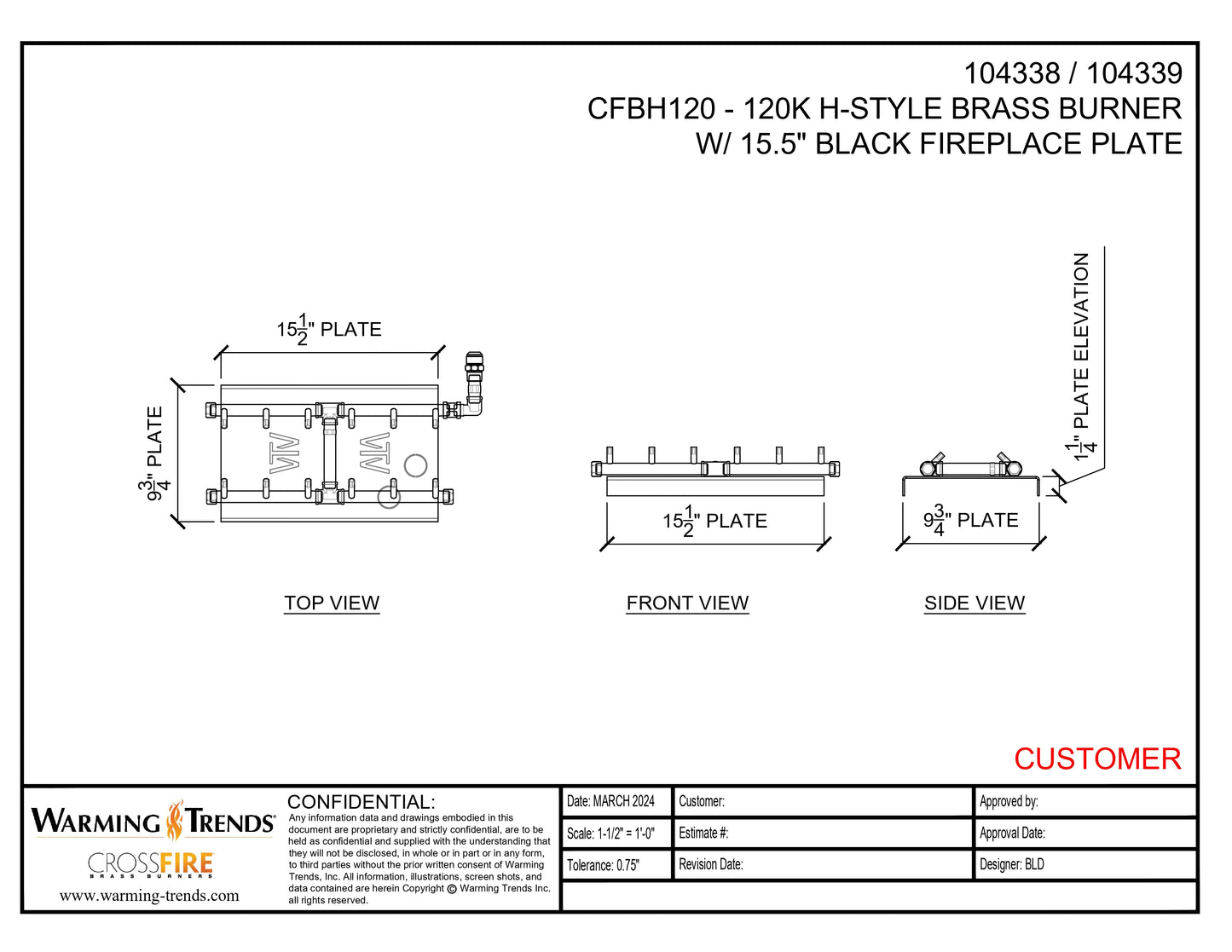 H-Style Fireplace Kit