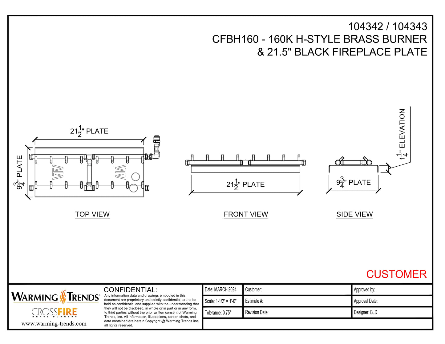 H-Style Fireplace Kit