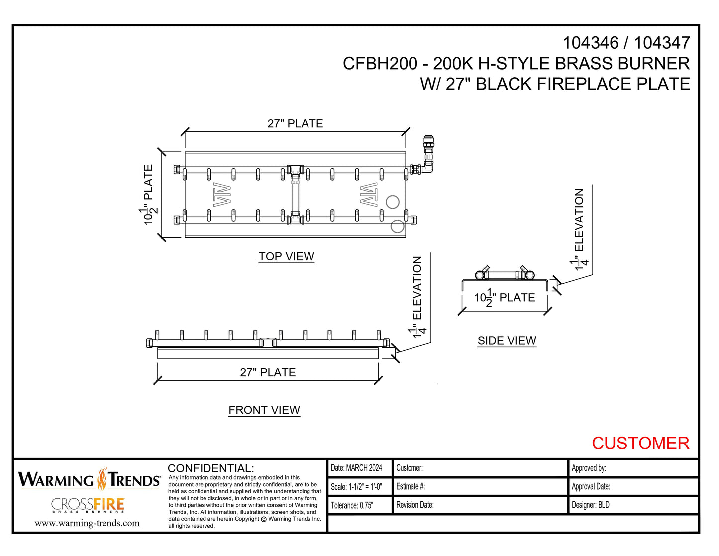 H-Style Fireplace Kit