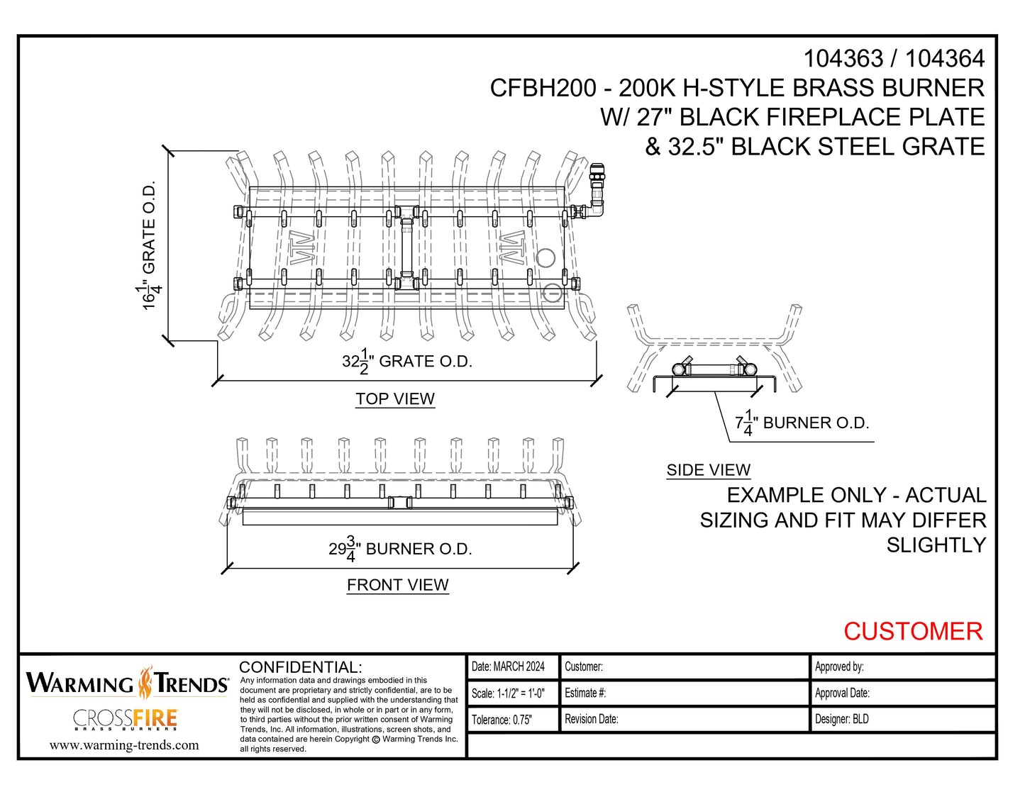 H-Style Fireplace Kit