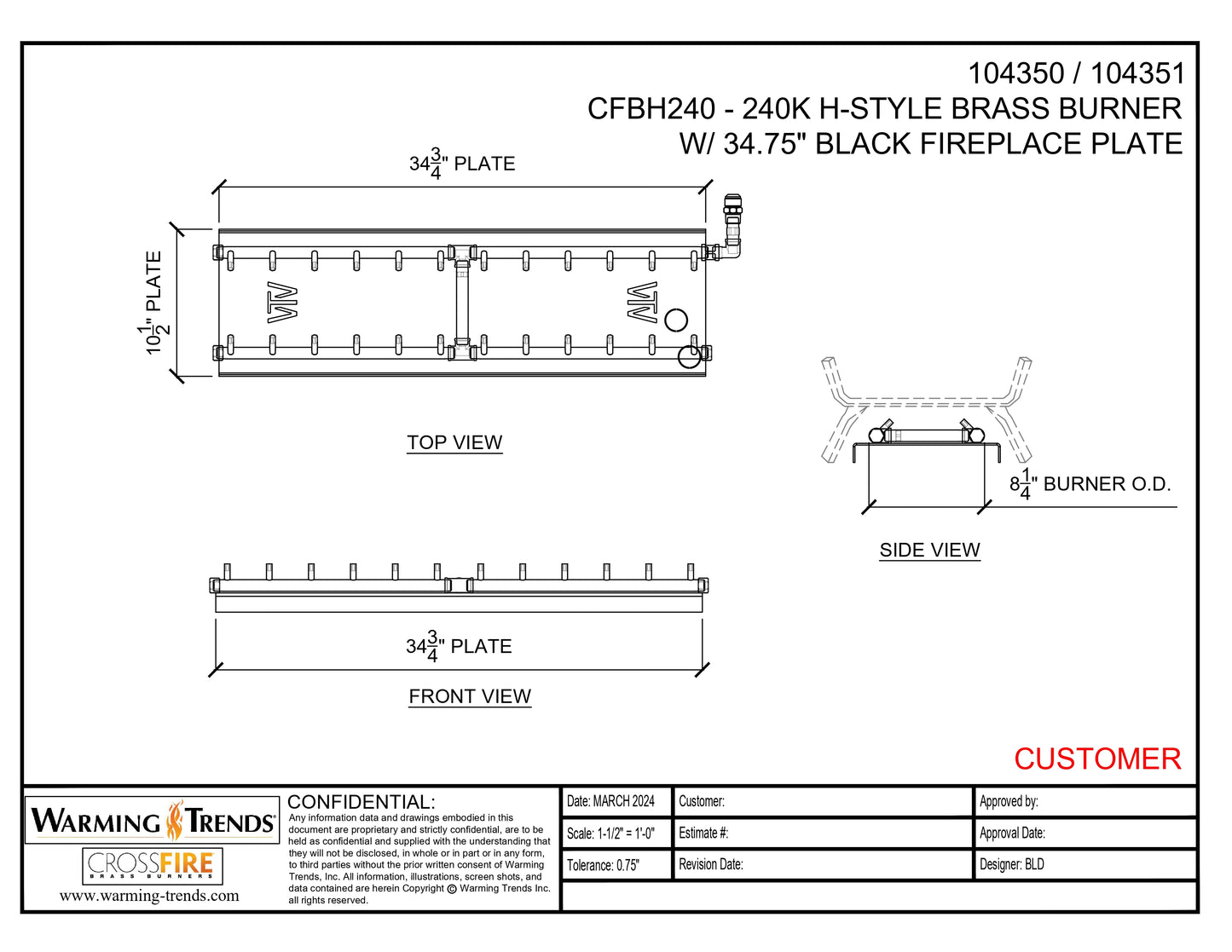 H-Style Fireplace Kit