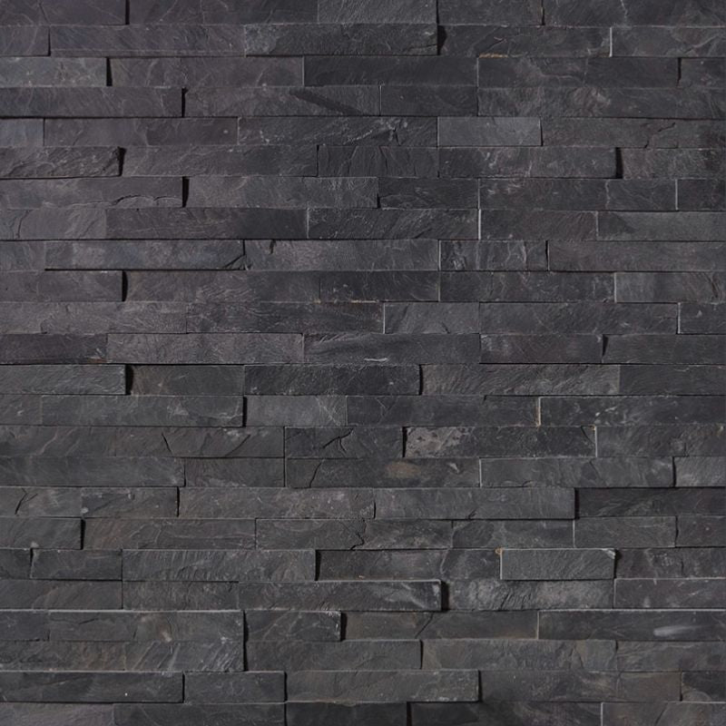 Premium Black Stacked Stone Veneer